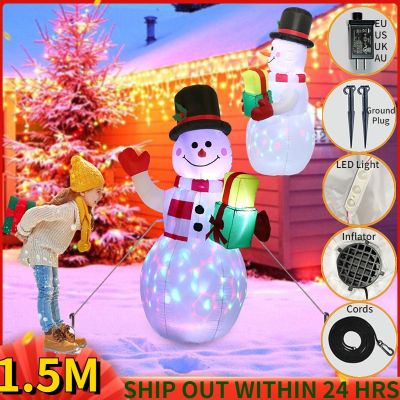 Giant Snowman with LED Light Christmas Inflatable Outdoor Toys New Year Christmas Decoration 2023 Navidad Natal Home Decor Xmas