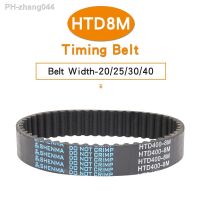 Pulley Belt HTD8M-288/320/328/336/344/352/368/376/384/400/416 Rubber Synchronous Belt Width 20/25/30/40 mm For 8M Timing Pulley