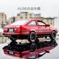 2023 ส่วนหัวของข้อความ D โตโยต้า AE86 โมเดลรถโลหะผสมเทียม Fujiwara Takumi รถสปอร์ตโลหะรุ่นเด็กผู้ชายของเล่นแข่งรถ