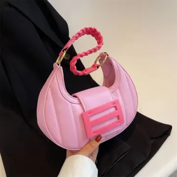 Trendy Solid Color Underarm Bag, Stylish Zipper Crescent Bag, Women's  Shoulder Bag