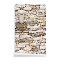 Waterproof 3D Effect Wallpaper Roll Realistic Faux Stone Texture Vinyl PVC Wall Paper Home Decor Easy to Install and Clean