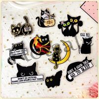 【hot sale】 ✇ B15 ♚ Funny Black Cats：Kiss Me Iron-On Patch ♚ 1Pc DIY Sew on Iron on Badges Patches