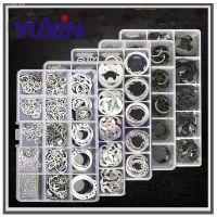 ☃❈ 175Pcs/150Pcs Set Black 304 Stainless Steel Clamp Ring GB893 Circlips For A Hole Retaining Ring Bearing Hole Snap Ring Box Kit