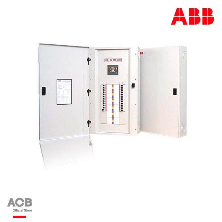 abb-db24mc200-formula-ตู้โหลดเซ็นเตอร์-สำหรับไฟ-3-เฟส-4-สาย-จำนวน-24-ช่อง-แบบใส่-main-circuit-breaker-รับได้สูงสุด-125-แอมป์-240v-ตู้เปล่า