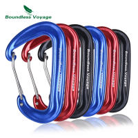 Boundless Voyage 12KN ปีนเขา Carabiners Heavy Duty D-Type คลิปอลูมิเนียมตะขอสำหรับเปลญวนตั้งแคมป์