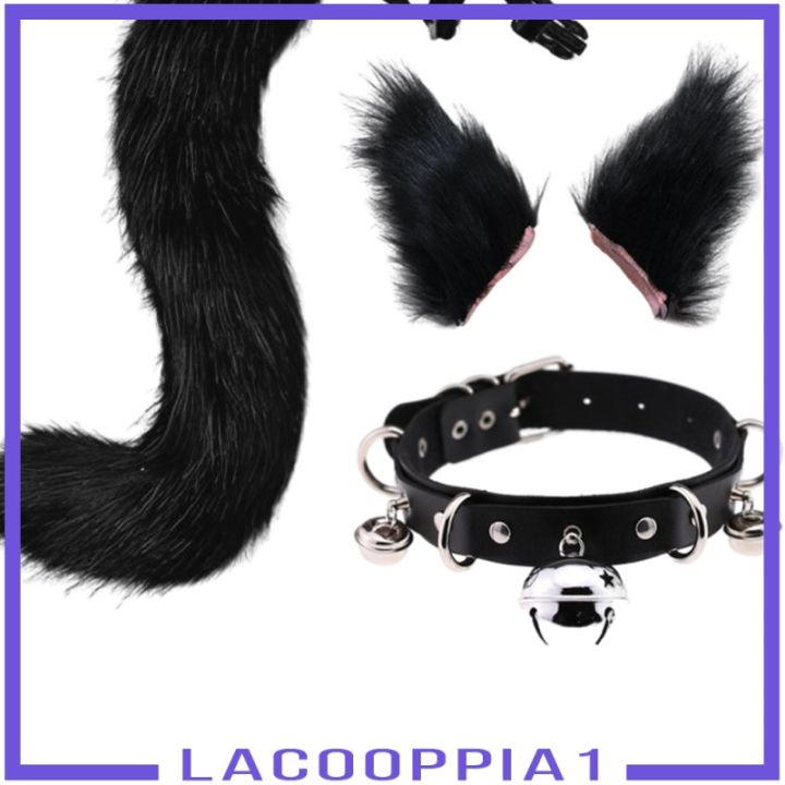 lacooppia1-ชุดคอสเพลย์แฟนซีหูแมวและหางแมวสําหรับปาร์ตี้ฮาโลวีน
