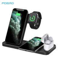 ZZOOI 15W Quick Wireless Charger Dock Station for iPhone 14 13 12 11 X XS XR 8 Apple Watch 8 7 6 5 Airpods 3 Pro Fast Charging Stand