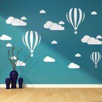 Cartoon Hot Air Balloon Clouds Wall Sticker For Kids Baby Rooms Decoration Nursery Vinyl Art Mural Home Bedroom Decor Stickers Wall Stickers  Decals