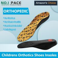 NOIPACE Kids Flat Foot Orthopedic Insoles for Shoes Children Orthotics Inserts Arch Support Cushioning Deep Heel Cup Inner Sole Shoes Accessories