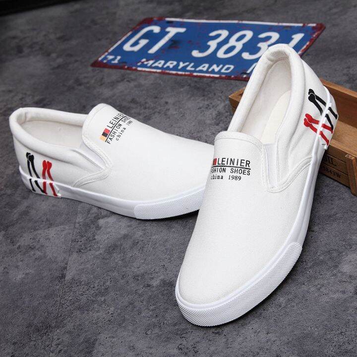 ready-spring-and-summer-mens-casual-shoes-mens-korean-style-trendy-student-skate-shoes-lazy-shoes-slip-on-large-size-canvas-shoes-men