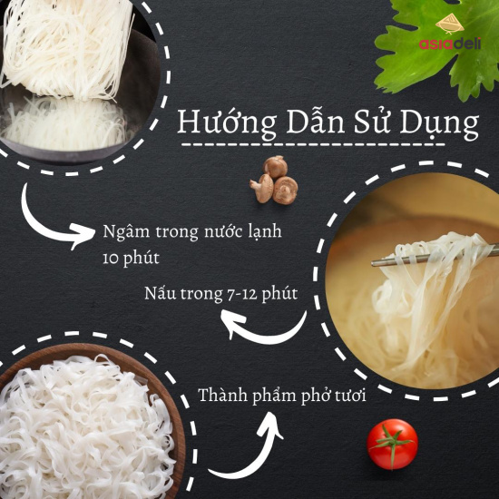 Phở khô asiadeli 300g hàng xuất khẩu hàn quốc - ảnh sản phẩm 8