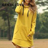 [Qinqin clothing]Gentillove เกาหลีป๊อป Hoody ฤดูใบไม้ผลิแข็งวินเทจกระเป๋าใหญ่เสื้อยืดสบายๆยาวท็อปส์ผู้หญิงแฟชั่นขนาดใหญ่เก๋ H Oodies