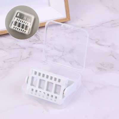 16 Holes Nail Drill Bit Case Display Stand Dust Proof Storage Container For Home Nail Salon Nail Drill Bits Holder With Cover