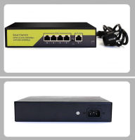 [COD]Full Gigabit 5-Port POE Internal Power Supply Switch 52V 1-Port 1000 M Uplink 4-Port POE 1000 Mbps สำหรับการตรวจสอบกล้อง