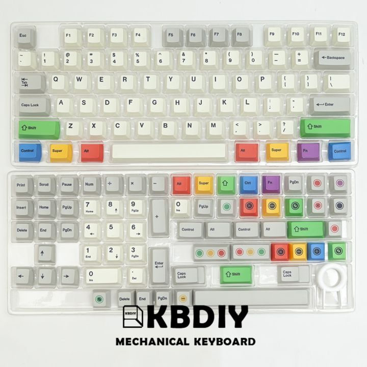 kbdiy-pbt-cherry-profile-ปุ่มกดไฟจราจรสำหรับ-mx-switch-คีย์บอร์ดแบบกลไกนักเล่นเกม-diy-ออกแบบเองสีย้อม-sub-grey-140