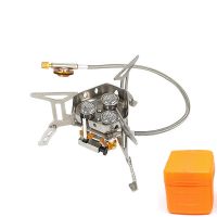 3 burners Outdoor Portable Three Core Furnace 1/3 Burners Camp Gas Stove Portable Windproof Burner Folding Ultralight Picnic Cooking Stove