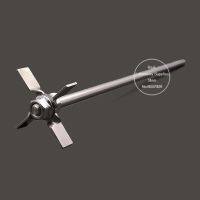 1set Lab 304 Stainless Steel Four-leaf Blade with Rod 6cm 7cm 8cm Paddle for Laboratory Mixer Stirring Equipment