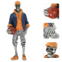 【Ready Stock】 เดสก์ท็อปโครงกระดูกตกแต่งเรซิ่นโครงกระดูก Cool Halloween Skeleton ประติมากรรม