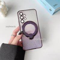 เคสสำหรับ Samsung 2023 A04S Galaxy A52 A32 A23โทรศัพท์4G 5G เคสไล่ระดับสี BingBing สร้อยโลหะฝาครอบป้องกันกล้องสำหรับ Samsung A12เคสหลังกันกระแทก