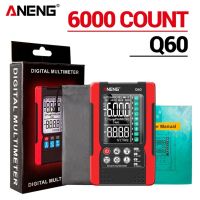 【LZ】۞  Q60 Multímetro Digital Transistor Tester 6000 Contagens True RMS Auto Range Voltímetro Amperímetro Capacitância Elétrica NCV Meter