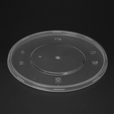 10Pcs Plastic Bowl Disposable Lunch Soup Bowl Food Round Container Box With Lids Black Plastic Bowl