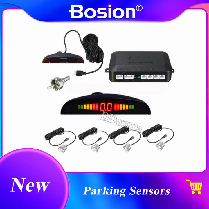 Car Parking Sensors Parktronics 4 BlackSilverWhite 22mm Flat Sensors