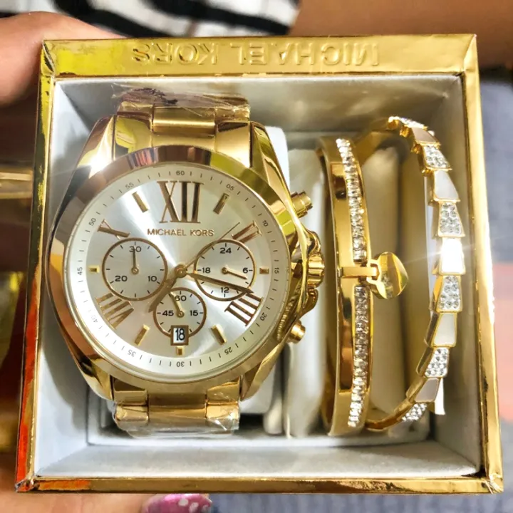 Limited Edition】 MICHAEL KORS Couple Watch Original Equipment Manufacturer  Gold Watch Limited Edition MK Bradshaw Watch