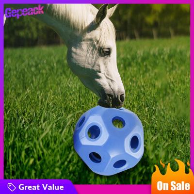 Gepeack สนุก15.7 "ม้าลูกบอลของเล่นสำหรับสัตว์เลี้ยงม้าของเล่นให้อาหารลูกบอลใส่อาหารสุนัขของเล่นอเนกประสงค์