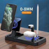 Charger Stand ใหม่ Led Light Flodable Fast Charging 4 In1สำหรับ T9 Station สีดำง่ายต่อการจัดเก็บสำหรับ Ultra Galaxy Watch Dock Station