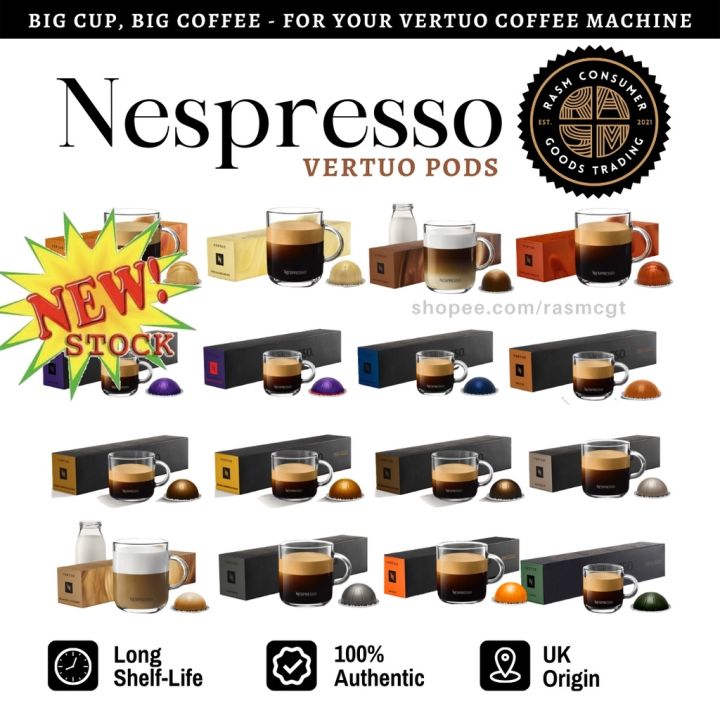 Nespresso Vertuo Pods - Wide Range of Flavours (10 pods per sleeve ...