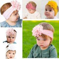 【YF】 1Pcs 10cm Large Chiffon Flowers with Extra Wide Elastic Nylon Headband Kids Toddlers Headwrap Fashion Headwear Accessories HB074