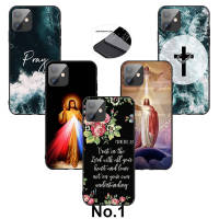 Casing หรับ iPhone 11 12 Mini X Xs XR Pro Max 6+ 6s+ 7+ 8+ 6 7 8 Plus 5 5s SE 2020 G106 Bible Verse Jesus Christ Christian Pattern Phone เคสโทรศัพท์ อ่อนนุ่ม TPU Black ปก