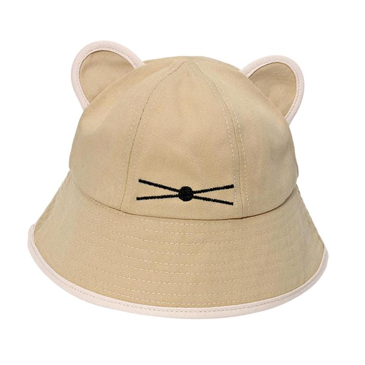 yotjar-หมวกกันแดดพับได้แบบพกพาน้ำหนักเบาหูแมวแฟชั่นผู้หญิง-topi-bucket