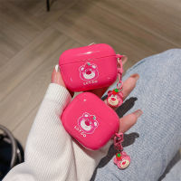 Airpods 3 Case Pro 1 2พร้อมจี้ Lotso Bear Creative Design การ์ตูนเอียร์บัด Hub สำหรับ Airpods กล่องชาร์จเคสเชลล์ Gen 3ป้องกันซิลิโคนอ่อนฝาครอบป้องกัน