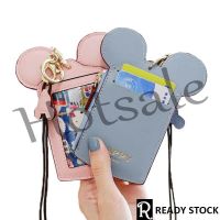 【hot sale】 ◘✎❄ B11 Cartoon Micky Lanyard ID Card Holder Purses Women Girl Zip Coin Pouches