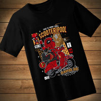 #044 เสื้อยืดลายการ์ตูน SCOOTER POOL เสื้อยืดสีดำ เสื้อใส่เล่น เสื้อยืด เสื้อคอกลม ใส่สบาย เสื้อสกรีน เสื้อสั่งทำ เสื้อยืดแขนสั้น เสื้อเท่