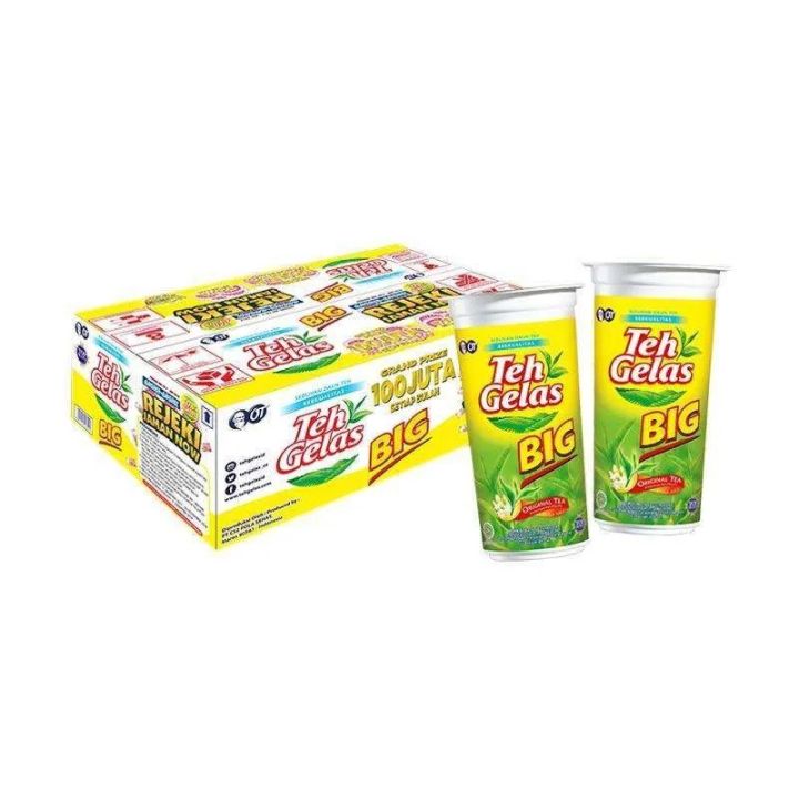 Teh Gelas Big Original Alami 250ml 1 Dus Isi 24 Cup Lazada Indonesia 0345