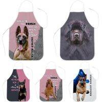 【jw】▧♛○  Apron German Shepherd Newfoundland Sleeveless for Men Baking BBQ Cleaning Tools