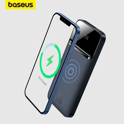 Baseus Power Bank 10000mAh Wireless charger Magnetic Wireless Quick Charging Powerbank External Battery For iPhone 13 12 Pro ( HOT SELL) tzbkx996