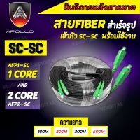 สายFiber Optic Single core หัวสำเร็จ หัว-ท้ายแบบ มีให้เลือก สายไฟเบอร์สำเร็จรูป เข้าหัว SC-SC แบบ1 CORE-2 CORE