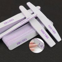 Professional Half Moon Nail file 100/180 Sandpaper lime a ongle Sanding Polishing files nail equipment Manicure Buffer Nail Tool