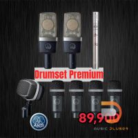 AKG Drumset Premium ชุดไมโครโฟนสำหรับอัดกลองชุด แบบครบเซ็ต มาพร้อมกับกล่อง Aluminium caseพร้อมไมค์จับ Overhead ประกัน1ปี