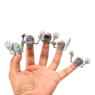 LIAND หัวผีขนาดเล็กฮาโลวีนเรื่องเล่าผีดิบนิ้วมือหุ่นของเล่นแปลกใหม่ปากกาช็อตไฟของเล่นมือถือของเล่นแกล้งคน