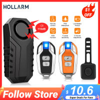 Hollarm Wireless Bicycle Vition Alarm IP55 Waterproof Motorcycle Alarm Remote Control Anti-Theft Bike Detector Alarm System