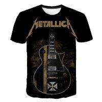 2023 NewRock Band Metallica 3d พิมพ์ T เสื้อสำหรับชายหญิงฤดูร้อนขนาดใหญ่ Vintage Unisex เสื้อแฟชั่นสีดำรอบคอโพลีเอสเตอร์ผู้ชายผู้หญิงเสื้อยืดโรงงาน Direct