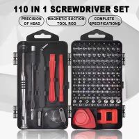 WOZOBUY Screwdriver Set 110 In 1 Magnetic Torx Phillips Screw Bit Kit With Electrical Driver Remover Wrench Repair Phone PC Tool Tool Sets