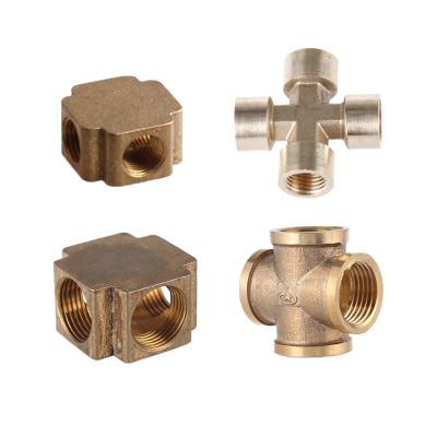 【YF】⊕✸♞  4 Way 1/8  1/4  3/8  1/2  BSP Female Thread Pipe Fitting Barbed Coupler Coupling Air