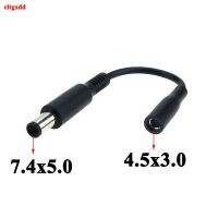 1pcs DC Load Converter Power Adapter Cable 7.4x5.0 to 4.5x 3.0 MM Female Elbow For Dell Laptop Wires  Leads Adapters