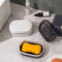 2-Layer Soap Container with Lid Portable Travel Soap Holder Bathroom Dish Plate Case For Soap Bathroom Storage Cover Tools