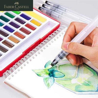 FABER CASTELL Refillable Water Color Brush Soft Art Supplies Watercolor Brush Ink Pen for Painting Calligraphy Drawing 583307